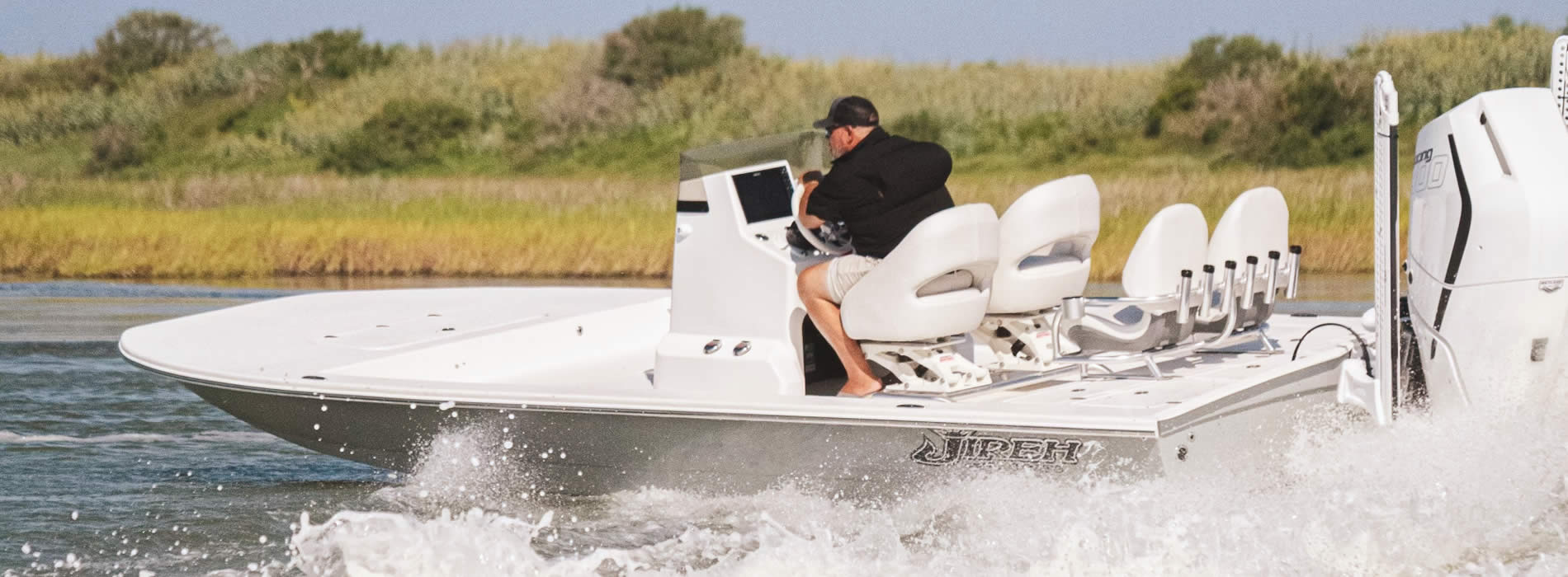 Flats fishing boat